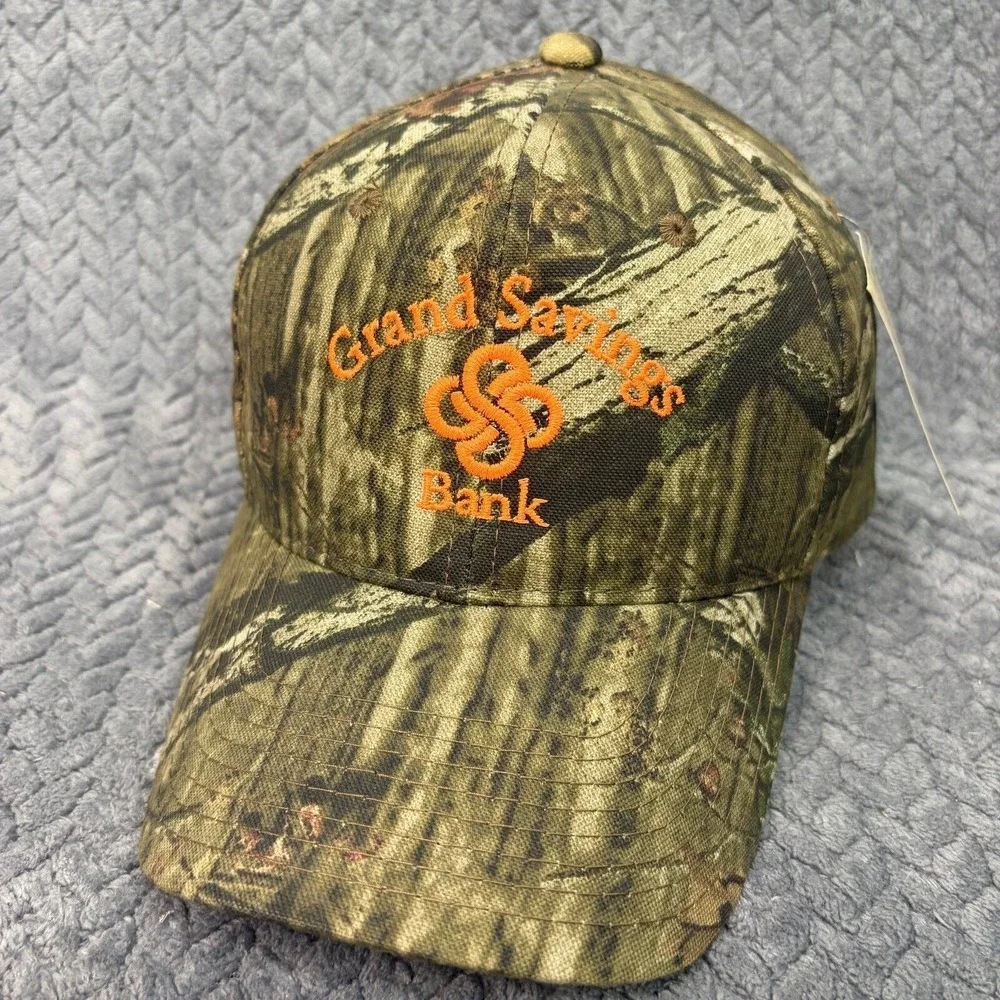 Mossy Oak Grand Savings Bank Camo Hat Adjustable Break-Up Infinity Cap